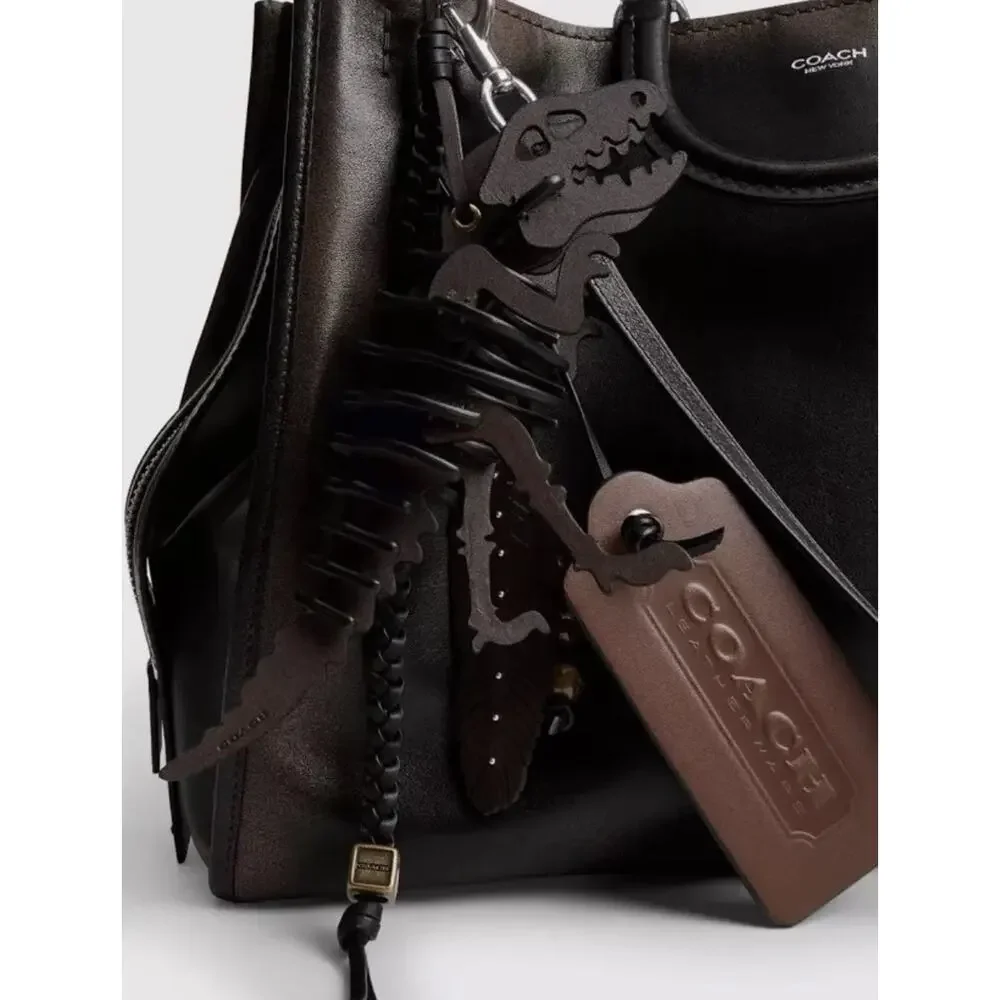 NWT Coach Official Rogue Bag 40 Loved Leather Charm CDZ54